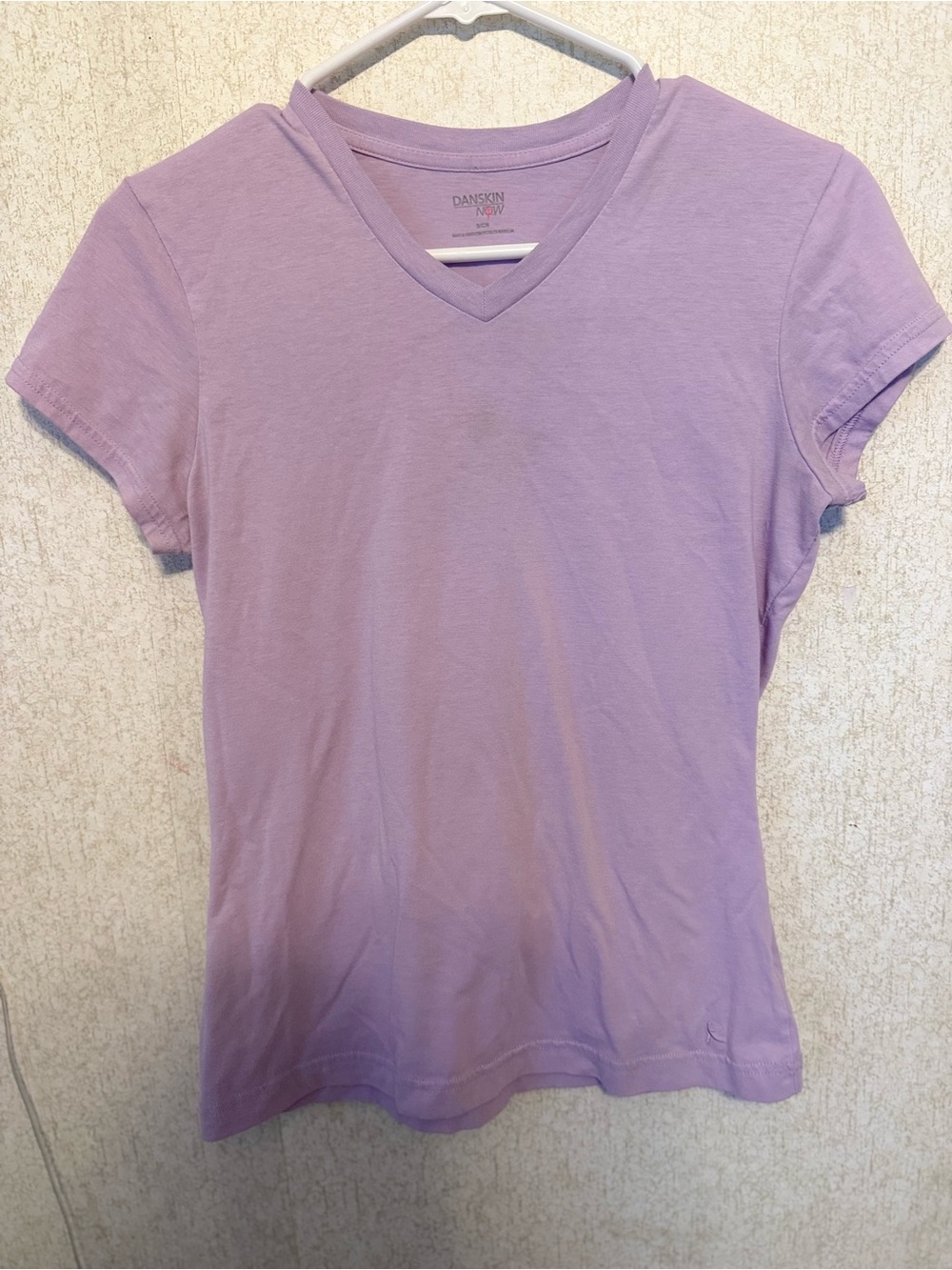 Danskin Lavender V-Neck Short Sleeve Tee